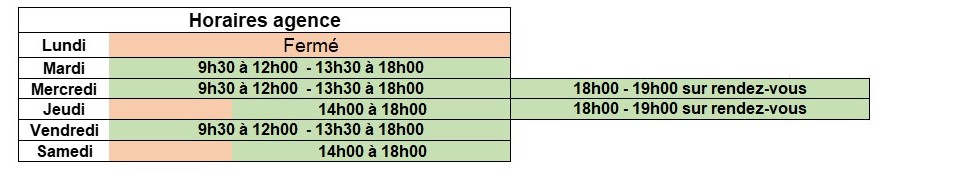 Horaires 2023